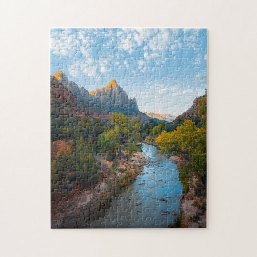 River Pittoresque Puzzles Mountain Art Complexe Ji (Vertical)