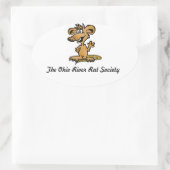 River Rat Bumpersticker Ovale Sticker (Tas)