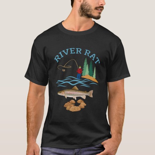 River Rat Fishing T-shirt (Voorkant)
