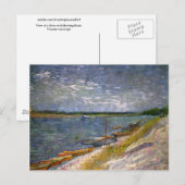 River & Rowing Boats Van Gogh Fine Art Briefkaart (Voorkant / Achterkant)