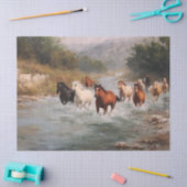 River Run Galoping Horses Decoupage Tissuepapier (Craft)