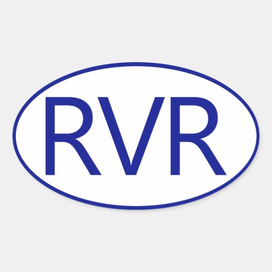 River RVR Oval Car Sticker (Voorkant)