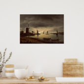 River Scene - Anthonie van Borssom Poster des Beau (Cuisine)