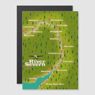 River Severn Wales Engeland reis kaart