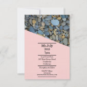 River Stones kiezelstenen bruiloft Kaart (Achterkant)