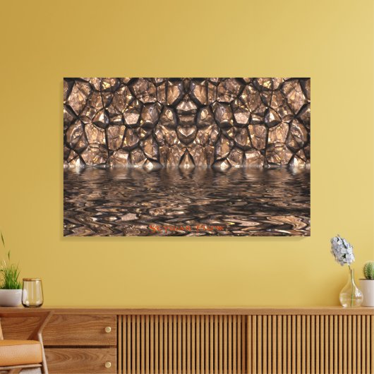 River Styx Walls of Hades Abstract kunstdoek Canvas Afdruk (Insitu (Woonkamer))