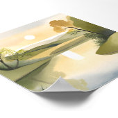 River Sunrise | Waterverf geel Poster (Hoek)