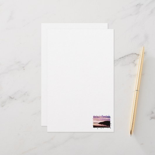 RIVER SUNSET BRIEFPAPIER (Voorkant / Achterkant in situ)