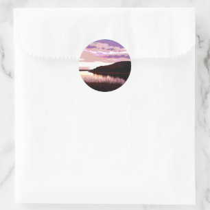 RIVER SUNSET RONDE STICKER