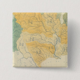 River Systems in de Verenigde Staten Vierkante Button 5,1 Cm