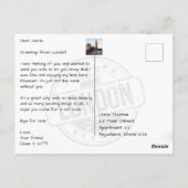 River Thames and Skyline Uitzicht of London Englan Briefkaart (Achterkant)