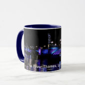 River Thames bij nacht, Londen Engeland Mok (Voorkant links)