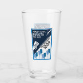 River Thames Regatta - retro stijl roeien Glas (Achterkant)