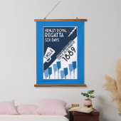 River Thames Regatta - retro stijl roeien Hangend Wandkleed (Slaapkamer)