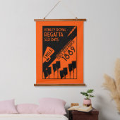 River Thames Regatta -  retro stijl roeien Hangend Wandkleed (Slaapkamer)