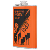 River Thames Regatta -  retro stijl roeien Heupfles (Links)