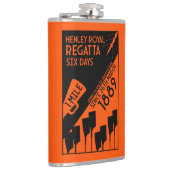 River Thames Regatta -  retro stijl roeien Heupfles (Rechts)