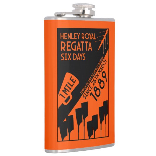 River Thames Regatta - retro stijl roeien Heupfles (Rechts)