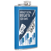 River Thames Regatta -  retro stijl roeien Heupfles (Rechts)