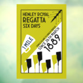 River Thames Regatta - retro stijl roeien Raamsticker (Vel 3)