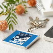 River Thames Regatta - retro stijl roeien Sleutelhanger (Zijkant)