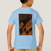 River Thames Regatta -  retro stijl roeien T-shirt (Achterkant)