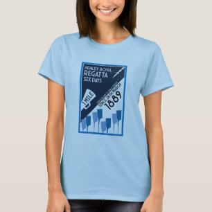 River Thames Regatta - retro stijl roeien T-shirt