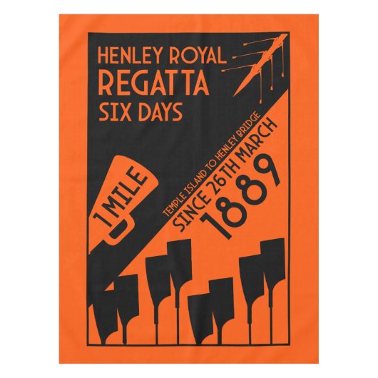 River Thames Regatta -  retro stijl roeien Tafelkleed (Voorkant)