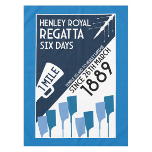River Thames Regatta - retro stijl roeien Tafelkleed