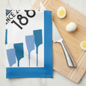 River Thames Regatta - retro stijl roeien Theedoek (Quarter Fold)