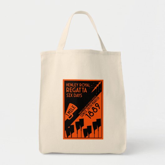 River Thames Regatta - retro stijl roeien Tote Bag (Voorkant)