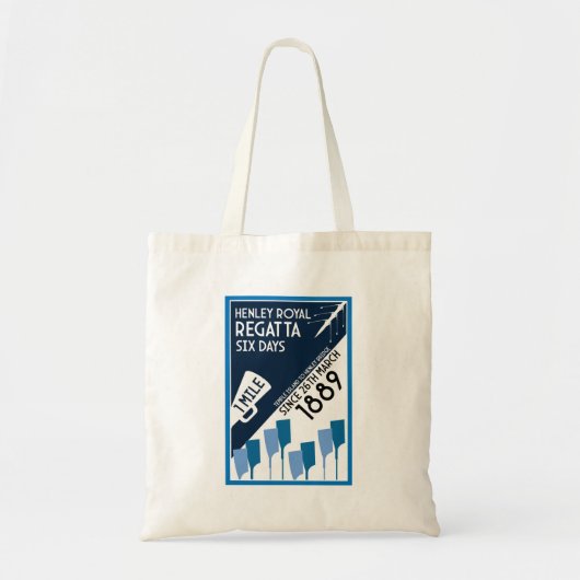 River Thames Regatta - retro stijl roeien Tote Bag (Voorkant)