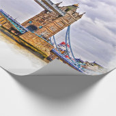 River Thames & Tower Bridge, Londen, Engeland Cadeaupapier (Hoek)