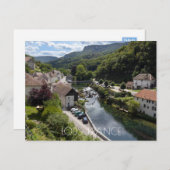 River uitzicht Lods, Doubs, Frankrijk Briefkaart (Voorkant / Achterkant)