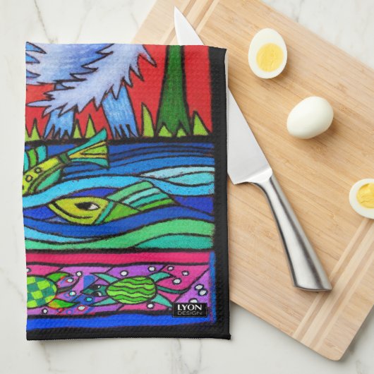 RIVER WOLF THEEDOEK (Quarter Fold)