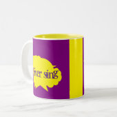 River zingen voor mijn ziel paarse met citroen spl tweekleurige koffiemok (Voorkant links)
