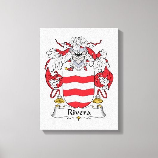 Rivera Family Crest Canvas Afdruk (Voorkant)