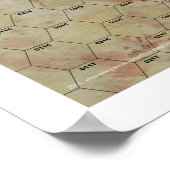 "Riverbend" Hex Map Afdrukken Poster (Hoek)