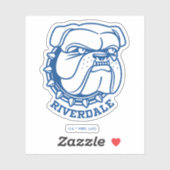 Riverdale Bulldog Head Sticker (Vel)