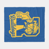 Riverdale Bulldogs Letterman Fleece Deken (Voorkant (Horizontaal))