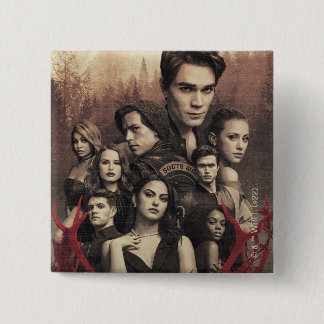 Riverdale Deer Skull Poster Vierkante Button 5,1 Cm