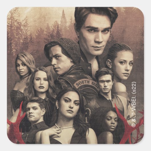 Riverdale Deer Skull Poster Vierkante Sticker (Voorkant)