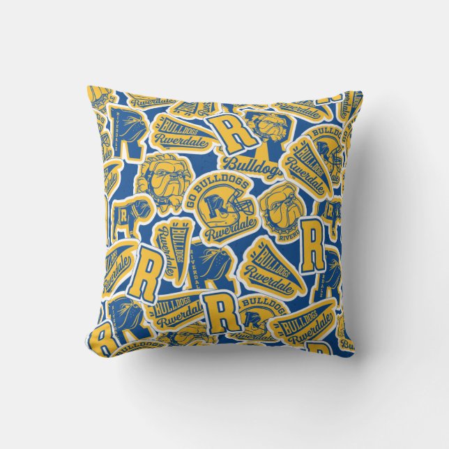 Riverdale Football en Cheer Pattern Kussen (Voorkant)