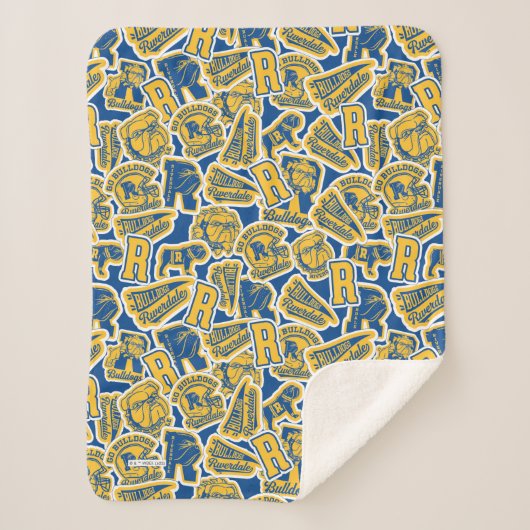 Riverdale Football en Cheer Pattern Sherpa Deken (Voorkant)