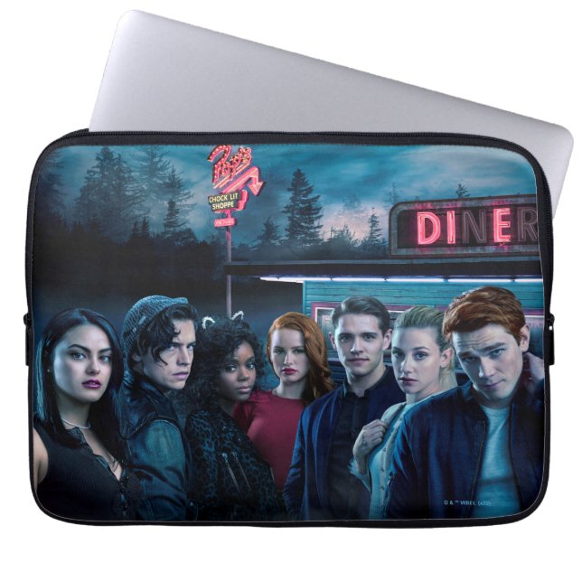 Riverdale Outside Pop Diner Poster Laptop Sleeve (Voorkant)