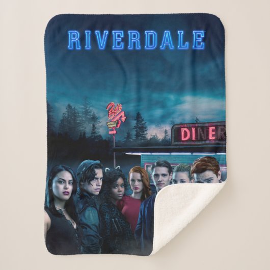 Riverdale Outside Pop Diner Poster Sherpa Deken (Voorkant)