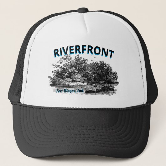 Riverfront Fort Wayne, Indiana Trucker Hat Pet (Voorkant)