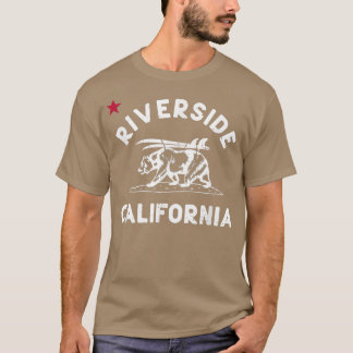 Riverside Beach California Beer Surf CA Vinta T-shirt