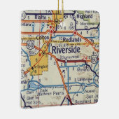 Riverside CA 50's Map Keramisch Ornament (Rechts)