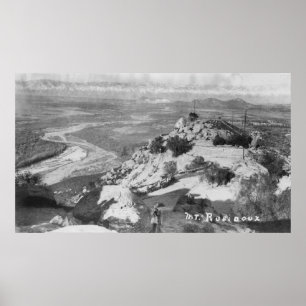 Riverside, CA Mt. Rubidoux Aerial Uitzicht Poster